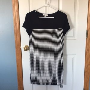 Forever 21 black/white striped Tshirt dress size S